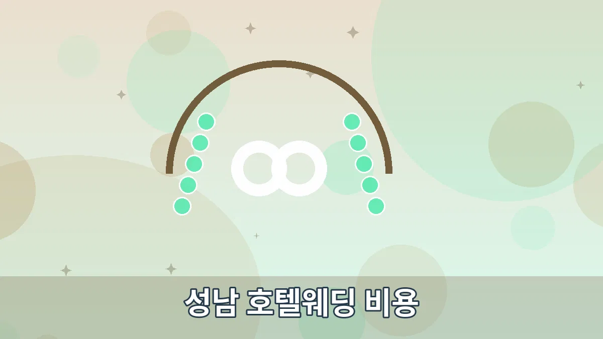 성남 호텔웨딩 비용 안내 이미지